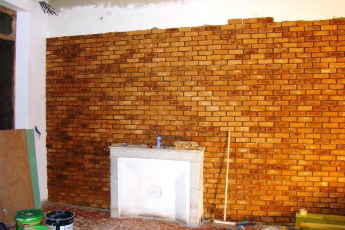 Habillage mur intérieur plaquette brique